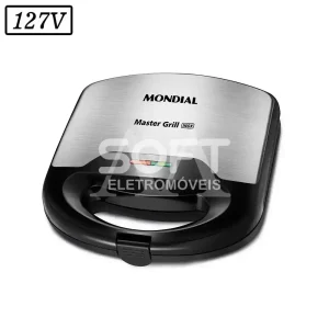 SANDUICHEIRA GRILL MONDIAL MASTER S-20 750W 127V INOX/PRETA