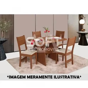 CJ MESA 4C SAO CARLOS DESTAK RETANGULAR  NATURALLE