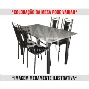 CJ MESA 4C SERRA TUBOS BELGICA NEW GRANITO 115X75 PRIMAVERA PRETO/PRAT