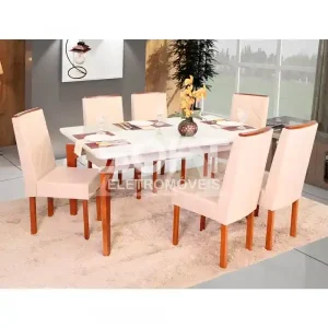 CJ MESA 6C SAO CARLOS ABEILLE RETANGULAR MEL / OFF WHITE