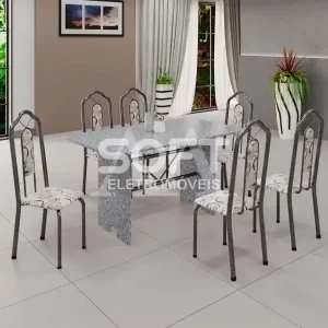 CJ MESA 6C SOMA BIANCA 140X75 RETANGULAR ARABESCO PRATA GRANITO OCRE