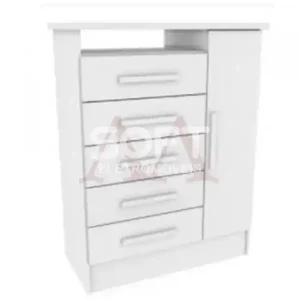 COMODA 5G 1P. ABRIR RODIAL AURORA BRANCO 1CO1530