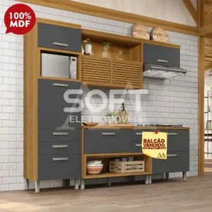 COZINHA NESHER PRINCESA FREIJO / GRAFITE