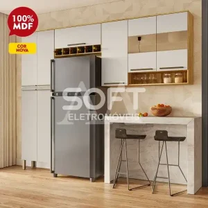 COZINHA RONIPA NAPOLI PRIME AMENDOA/OFF WHITE