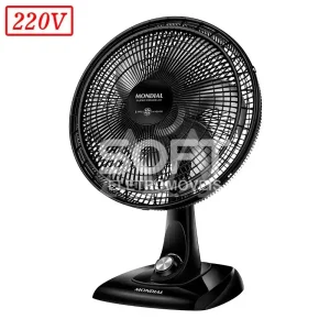 VENTILADOR MONDIAL VT40NB TURBO 40CM 6 PAS 3 VEL 220V PRETO