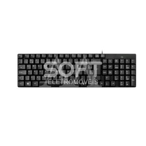 TECLADO MULTILASER COMPACTO C/ FIO USB CABO 12OCM TC193 PRETO