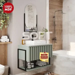 ESPELHEIRA MGM ORI METALON 44CM CIMENTO