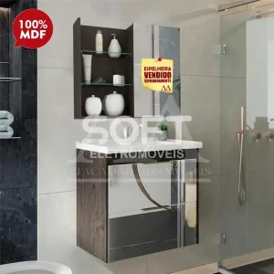 GABINETE P/ BANHEIRO MGM CALIFORNIA 59CM C/ CUBA CAFE