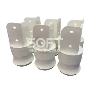 KIT TCIL PES C/6 PLASTICO C/ REGULAGEM BRANCO