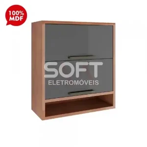 ARMARIO RONIPA 2P. ABRIR BASCULANTE  SYRAH 80CM CASTANHO / CHUMBO