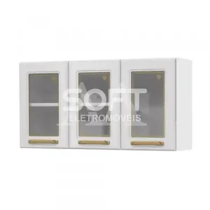 ARMARIO TELASUL TRIPLO MEDIO 3P C/V DIAMANTE NEW BRANCO 818007-01