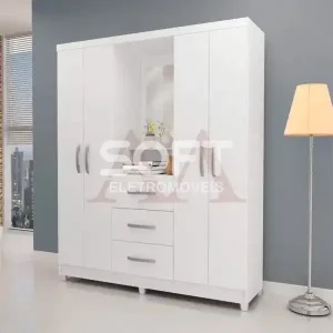 ROUPEIRO 4P. ABRIR 3G MX ILHEUS C/ESP E C/PES FLEX BRANCO / PINK