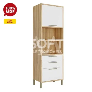 TORRE QUENTE 1P ABRIR 3G RONIPA P/ 2 FORNOS SYRAH 220CM AMENDOA/BRANCO