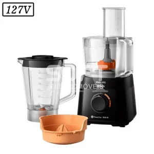 MULTIPROCESSADOR PHILIPS WALITA POWERCHOP 2 VEL 600W 127V PRETO