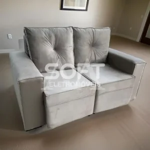 ESTOFADO MALU 2 LUGARES LARA RETRATIL CASTOR VELUDO