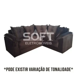 ESTOFADO LIFESPUMA LUGARES PAULINHA CANTO MARROM