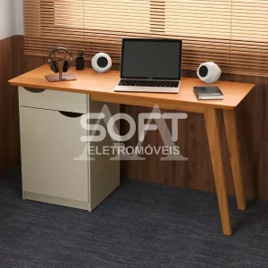 ESCRIVANINHA PATRIMAR PRISM 1G 1P OFF WHITE/CINAMOMO