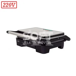 SANDUICHEIRA GRILL MALLORY ASTERIA COMPACT 900W 220V INOX/PRETA