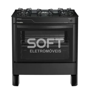 FOGAO 5B ESMALTEC AGATA GLASS PRETO