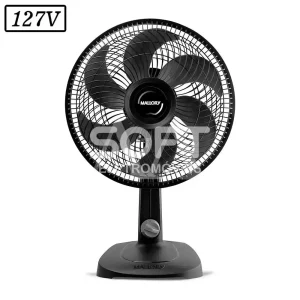 VENTILADOR MALLORY TURBO COMPACT 30CM 6 PAS 3 VEL 127V PRETO/GRAFITE