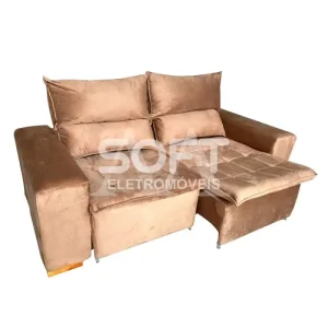 ESTOFADO BOMFLEX CHILE RETRATIL CARAMELO VELUDO