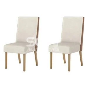 CJ 02 CADEIRAS HENN ANNE TEC/ LINHO NATURE/COURANO