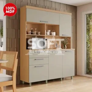 KIT 5P 2G NESHER NOBREZA 160CM CARVALHO/GREIGE 500973