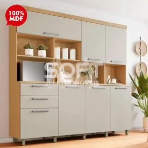 KIT 7P 2G NESHER NOBREZA 210CM CARVALHO/GREIGE 500974