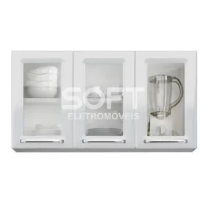 ARMARIO ITATIAIA 3P. ABRIR C/ VIDRO LUCE IPV3 105 BRANCO 1241