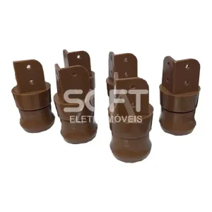 KIT TCIL PES C/6 PLASTICO C/ REGULAGEM CARAMELO