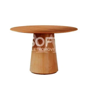 MESA IMCAL ZARA 1.35 TAMPO LAMINADO REDONDA CINAMOMO