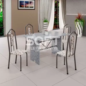 CJ MESA 4C SOMA BIANCA 120X75 RETANGULAR ARABESCO PRATA GRANITO OCRE