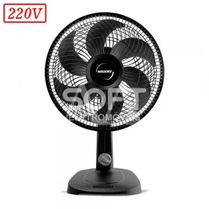 VENTILADOR MALLORY TURBO COMPACT 30CM 6 PAS 3 VEL 220V PRETO/GRAFITE