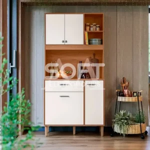 KIT 4P 1G NICIOLI ERVA DOCE 90 IPE/OFF WHITE CRISTAL