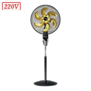 VENTILADOR MALLORY CHRONOS COLUNA 40CM 6 PAS 3 VEL 220V PRETO/DOURADO