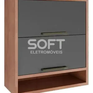 ARMARIO RONIPA GELADEIRA SYRAH 80CM AMENDOA/CHUMBO