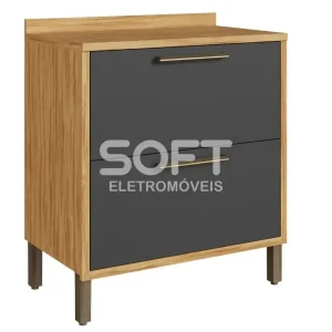 BALCAO RONIPA 1P 1G SYRAH 80CM AMENDOA/CHUMBO