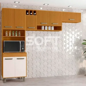 COZINHA POLIMAN COMPACTA MALTA FREIJO/OFF ACETINADO