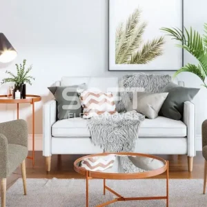 MESA CENTRO IMCAL AQUA-P ESPELHO OFF WHITE/COBRE