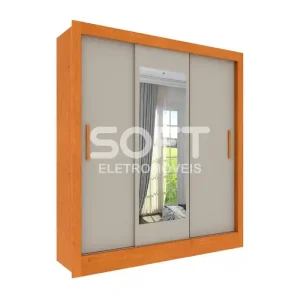 ROUPEIRO 3P. CORRER 4G TCIL VITORIA C/ESPELHO C/PES CINAMOMO/OFF WHITE