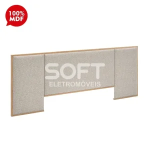 CABECEIRA DE CASAL ROBEL CONCEPT 1.93 C/2 PAINEIS LATERAIS ESTOFADA HA
