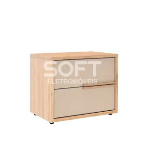 MESA DE CABECEIRA 2G ROBEL CONCEPT PUX PERFIL HANOVER/FENDI LISO