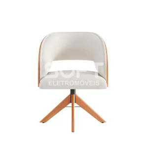 POLTRONA CEL MOVEIS GIRATORIA RAISSA TEC 178 CINAMOMO