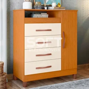 COMODA 4G 1P. ABRIR ALBATROZ TURQUESA CINAMOMO/OFF WHITE