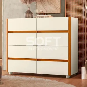 COMODA 8G ALBATROZ APARADOR INFINITE OFF WHITE/CINAMOMO