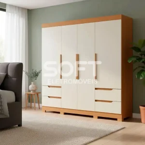 ROUPEIRO 4G 4P. ABRIR ALBATROZ VIVACCE CARVALHO GRIFE/OFF WHITE