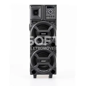 CAIXA DE SOM AMVOX AMPLIFICADORA ACA 1101 DUPLO 8 BLACK 1100 WATS