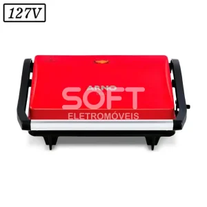 SANDUICHEIRA GRILL ARNO COMPACT UNO 760W 127V VERMELHA