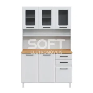 KIT TELASUL TRIPLO 2G 3P C/V LIZ C/TAMPO CARVALHO/BRANCO 821230-01