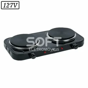FOGAO 2B ELETRICO RED MOBILE EASY COOK FE200 127V PRETO